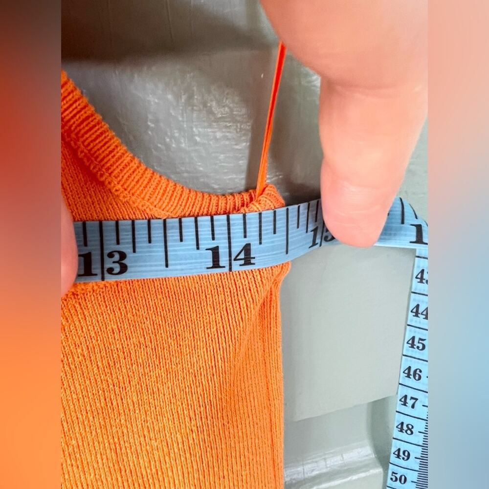 ALC Marc knit midi dress sleeveless orange vacation tropical bright revolve S - Picture 9 of 10